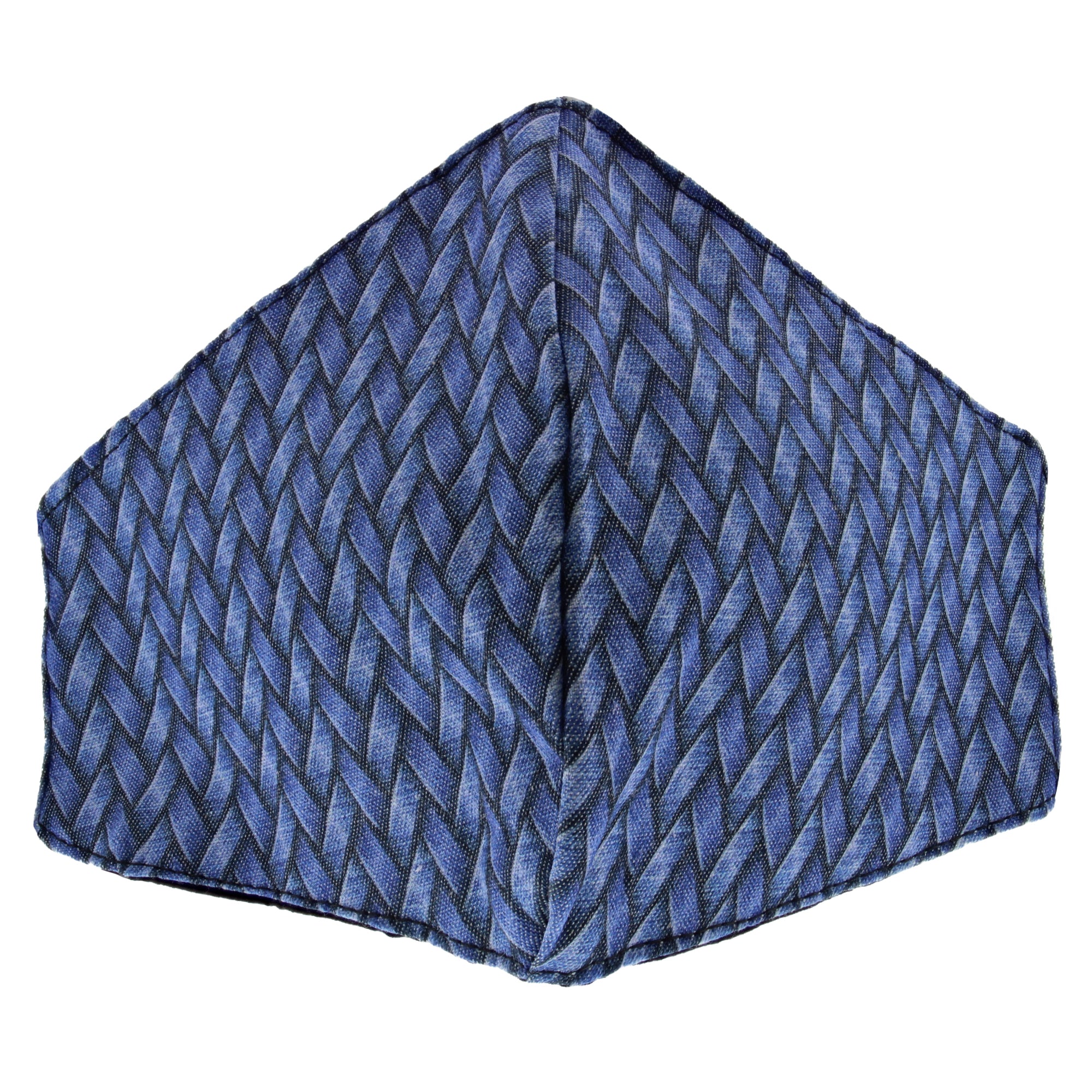 Crisscross Print Cotton Face Mask