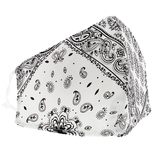 Retro Paisley Print Cotton Face Mask