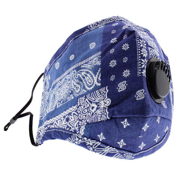 Paisley Print Cotton Face Mask with Valve