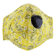 Paisley Print Cotton Face Mask with Valve