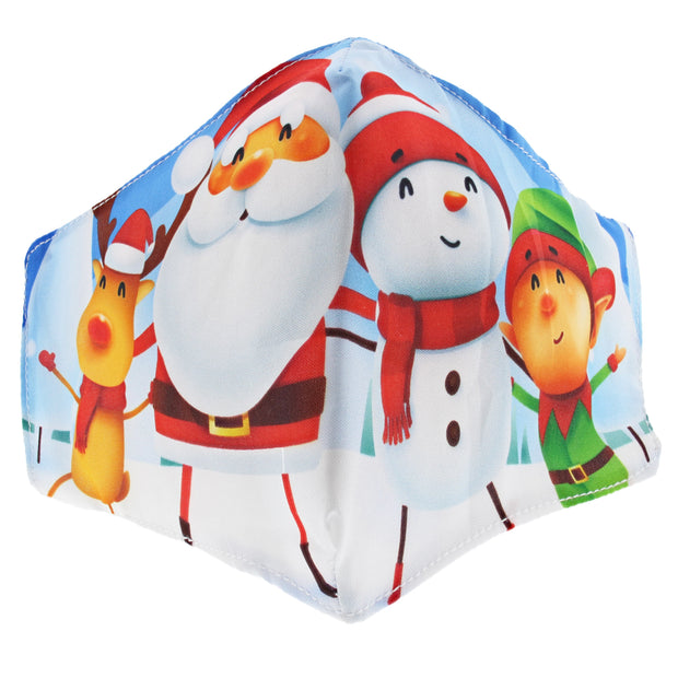 Santa, Snowman, Elf & Reindeer Cotton Face Mask