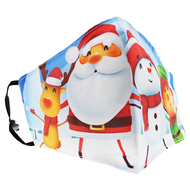 Santa, Snowman, Elf & Reindeer Cotton Face Mask