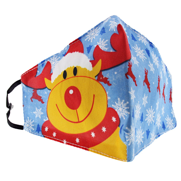 Reindeer & Snowflakes Christmas Cotton Face Mask