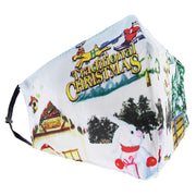 Rabbits in the North Pole Traditional Christmas Cotton Face Mask