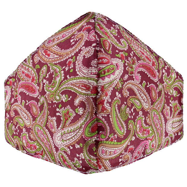 Multi Colour Paisley Print Cotton Face Mask