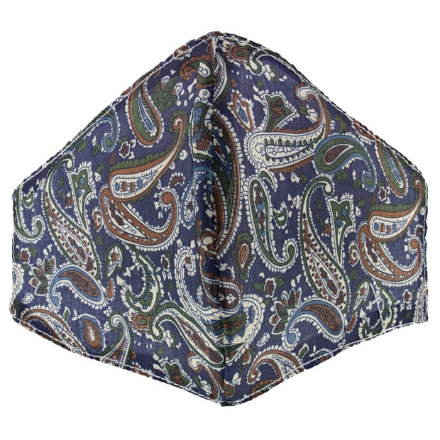 Multi Colour Paisley Print Cotton Face Mask