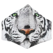 White Tiger Face Cotton Face Mask