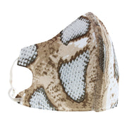 Snake Skin Print Cotton Face Mask