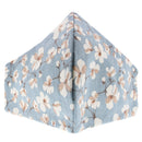 Baby Blue Floral Print Cotton Face Mask