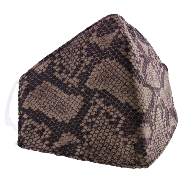 Snake Skin Soft Fabric Print Cotton Face Mask