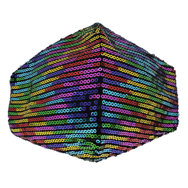 Rainbow Sequin Cotton Face Mask