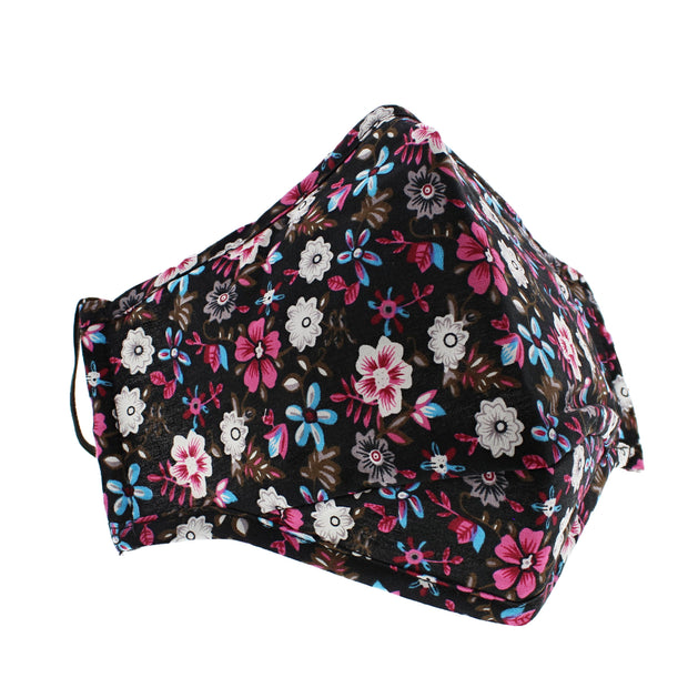 Multicolour Floral Print Cotton Face Mask