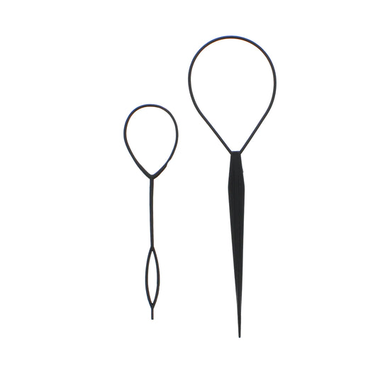 2 Piece Large & Small Topsy Tail Hair Braiding Ponytail Maker
