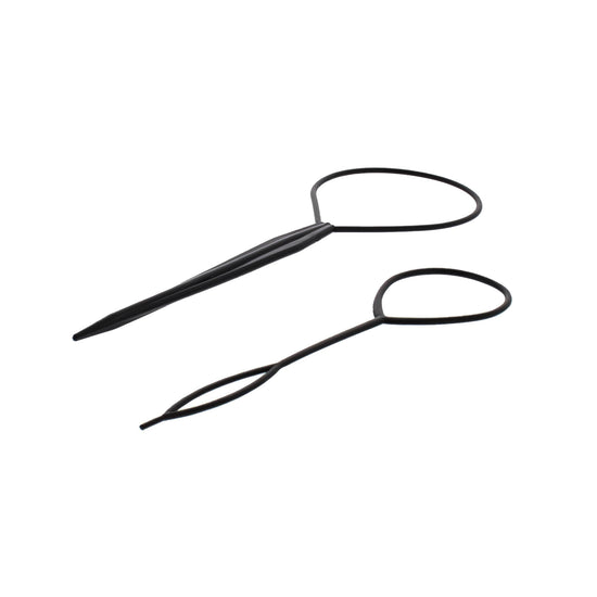 2 Piece Large & Small Topsy Tail Hair Braiding Ponytail Maker