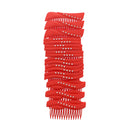 A collection of red hair combs with diamante stones, neatly arranged in a stacked formation.