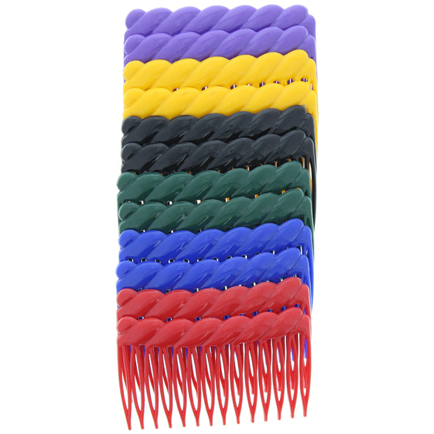 7cm Assorted Mix Combs with Ribbed End