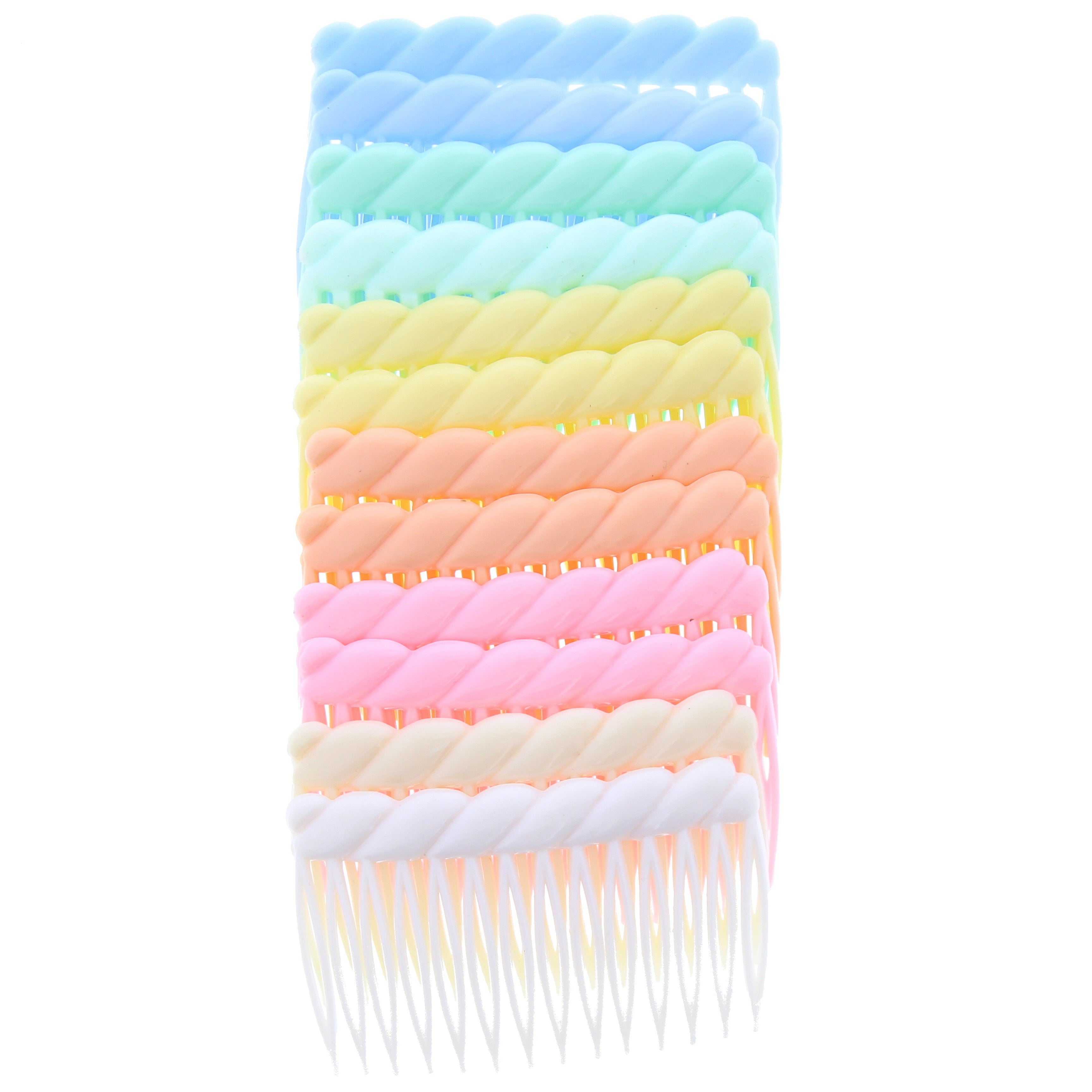 7cm Assorted Mix Hair Combs with Ribbed End