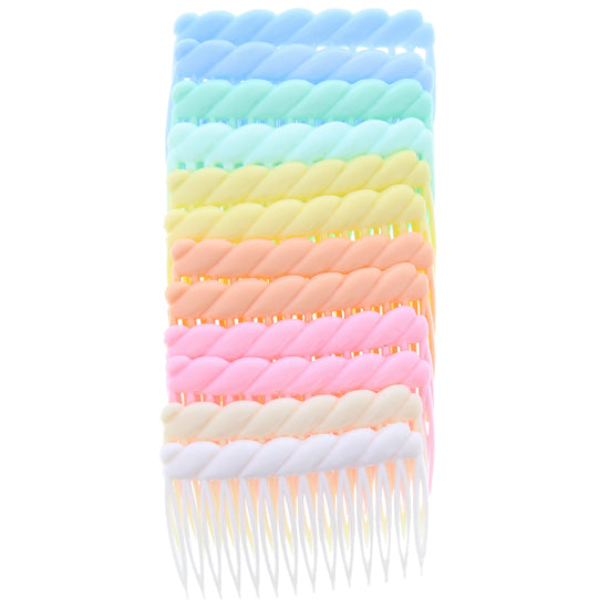 7cm Assorted Mix Hair Combs with Ribbed End