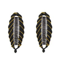 9.5cm Fish Hair Clip with Gold Pattern