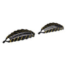 9.5cm Fish Hair Clip with Gold Pattern