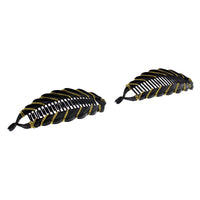 9.5cm Fish Hair Clip with Gold Pattern