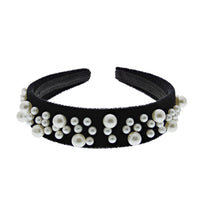 Black Velvet Padded Thick Aliceband