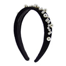 Black Velvet Padded Thick Aliceband