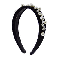 Black Velvet Padded Thick Aliceband
