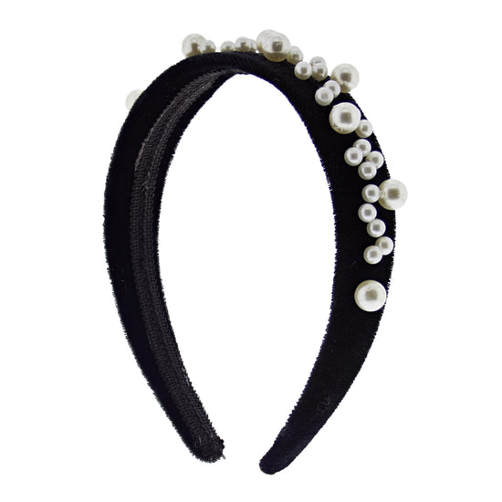 Black Velvet Padded Thick Aliceband