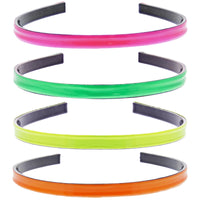 10mm Assorted Neon UV Plastic Headbands/ Alicebands