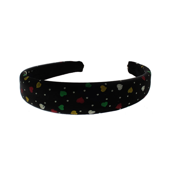 Multicolour Heart Print Aliceband