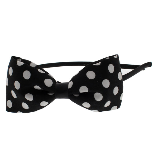 Thin Satin Bows Alicebands with Polka Dot
