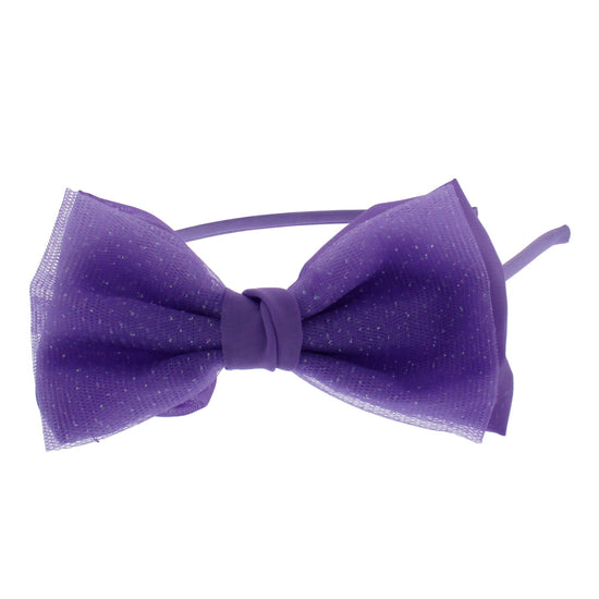 Assorted Thin Satin Alicebands with Large Satin & Sequin Double Bows