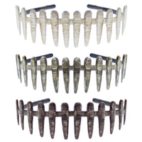 25mm Brown Shades Bone Plastic Aliceband