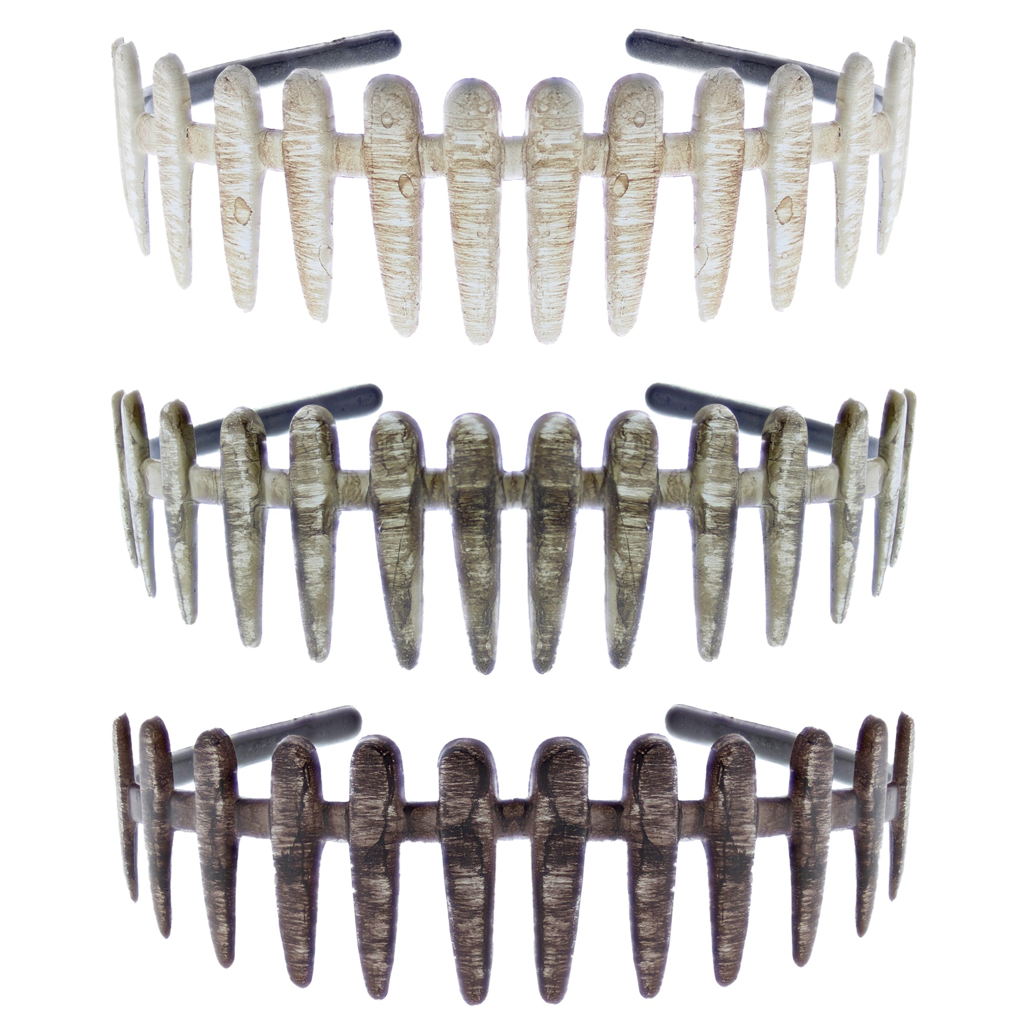 25mm Brown Shades Bone Plastic Aliceband