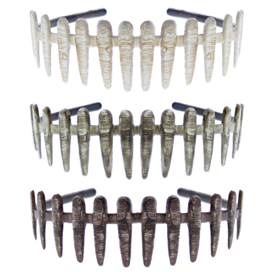 25mm Brown Shades Assorted Bone Plastic Aliceband