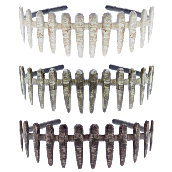 25mm Brown Shades Bone Plastic Aliceband