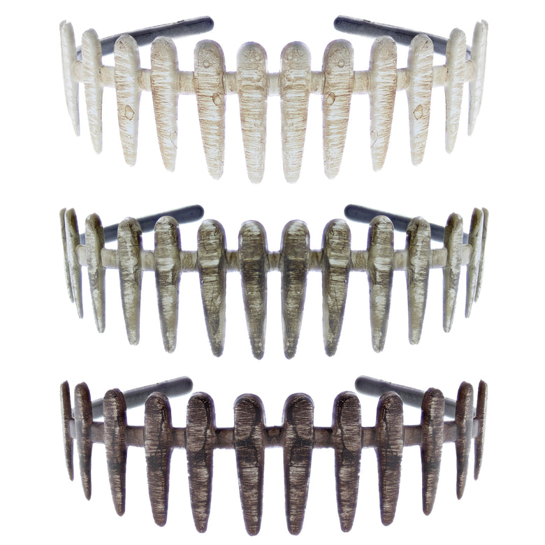 25mm Brown Shades Assorted Bone Plastic Aliceband