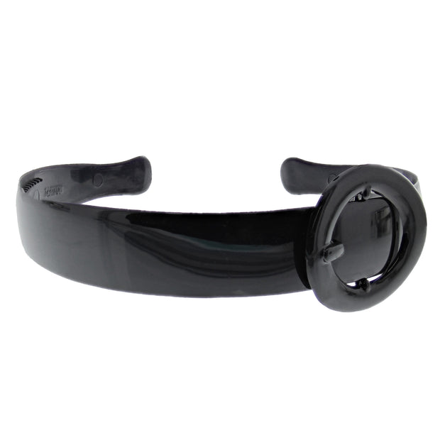 25mm Black PVC Buckle Aliceband