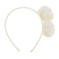 Satin Aliceband with Satin Twin Roses