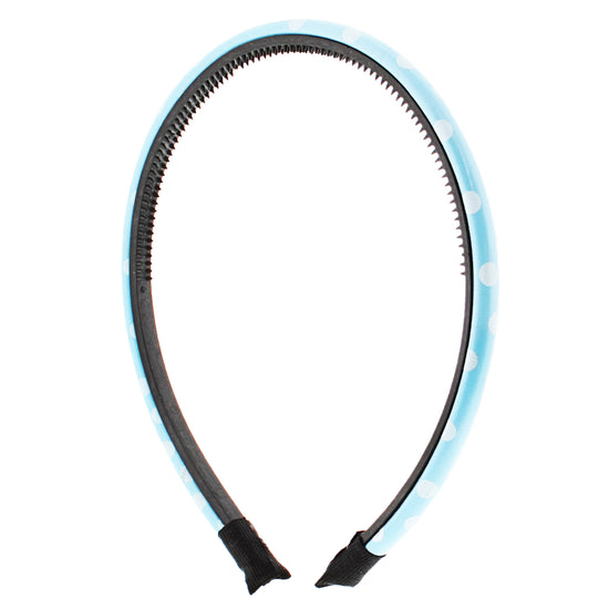Baby Blue Polka Dot PVC Aliceband