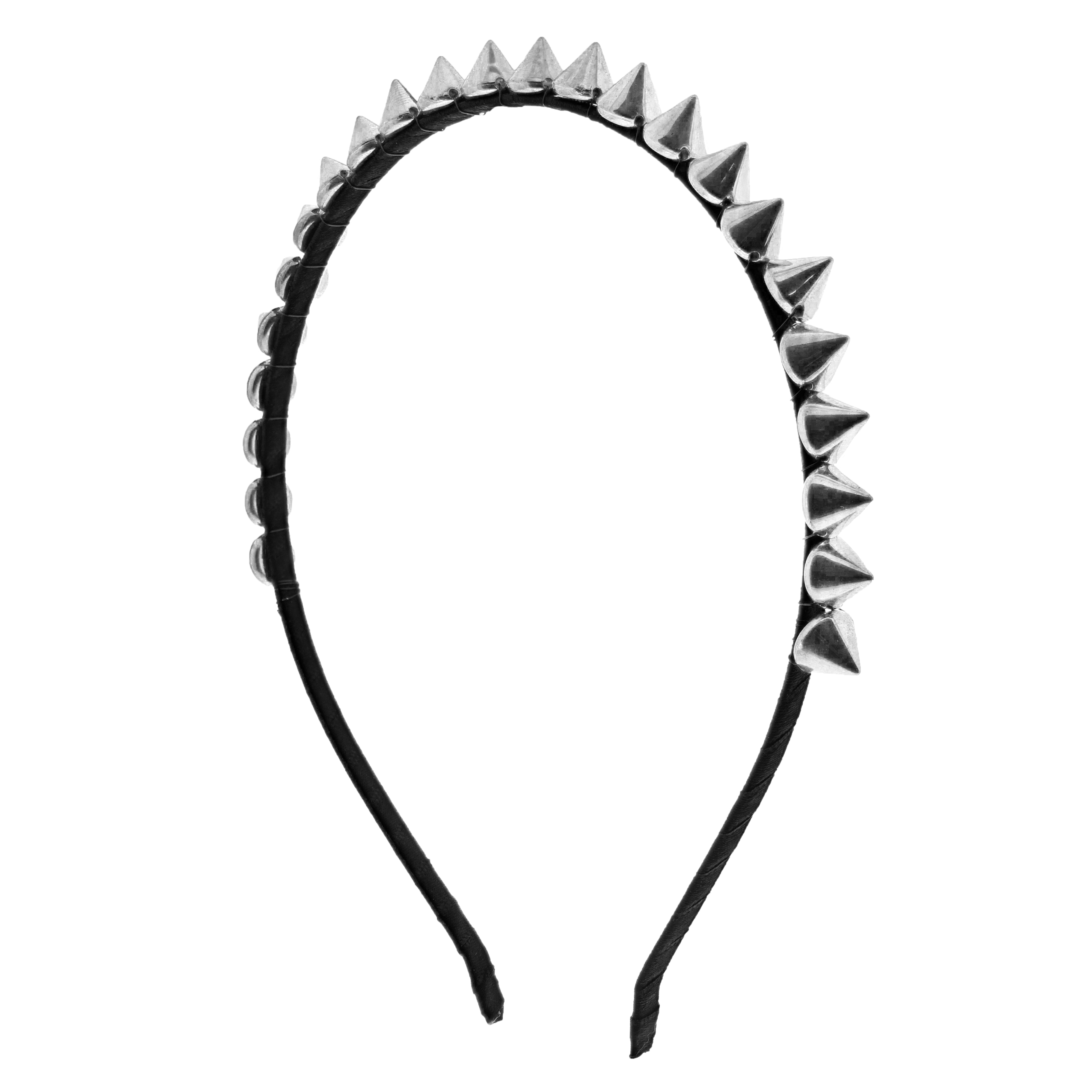 Black Thin Aliceband with Spikes