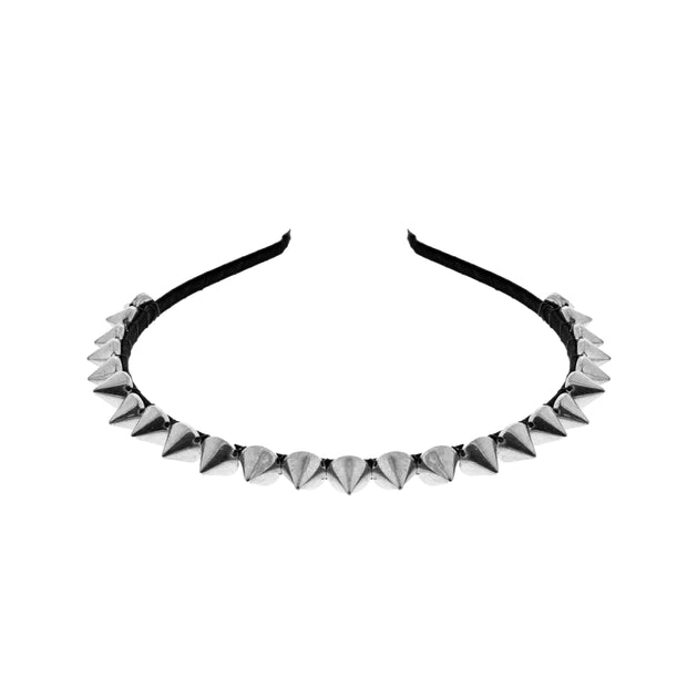 Black Thin Aliceband with Spikes