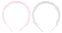 12mm Pastel Pairs of Satin Frilly Alicebands