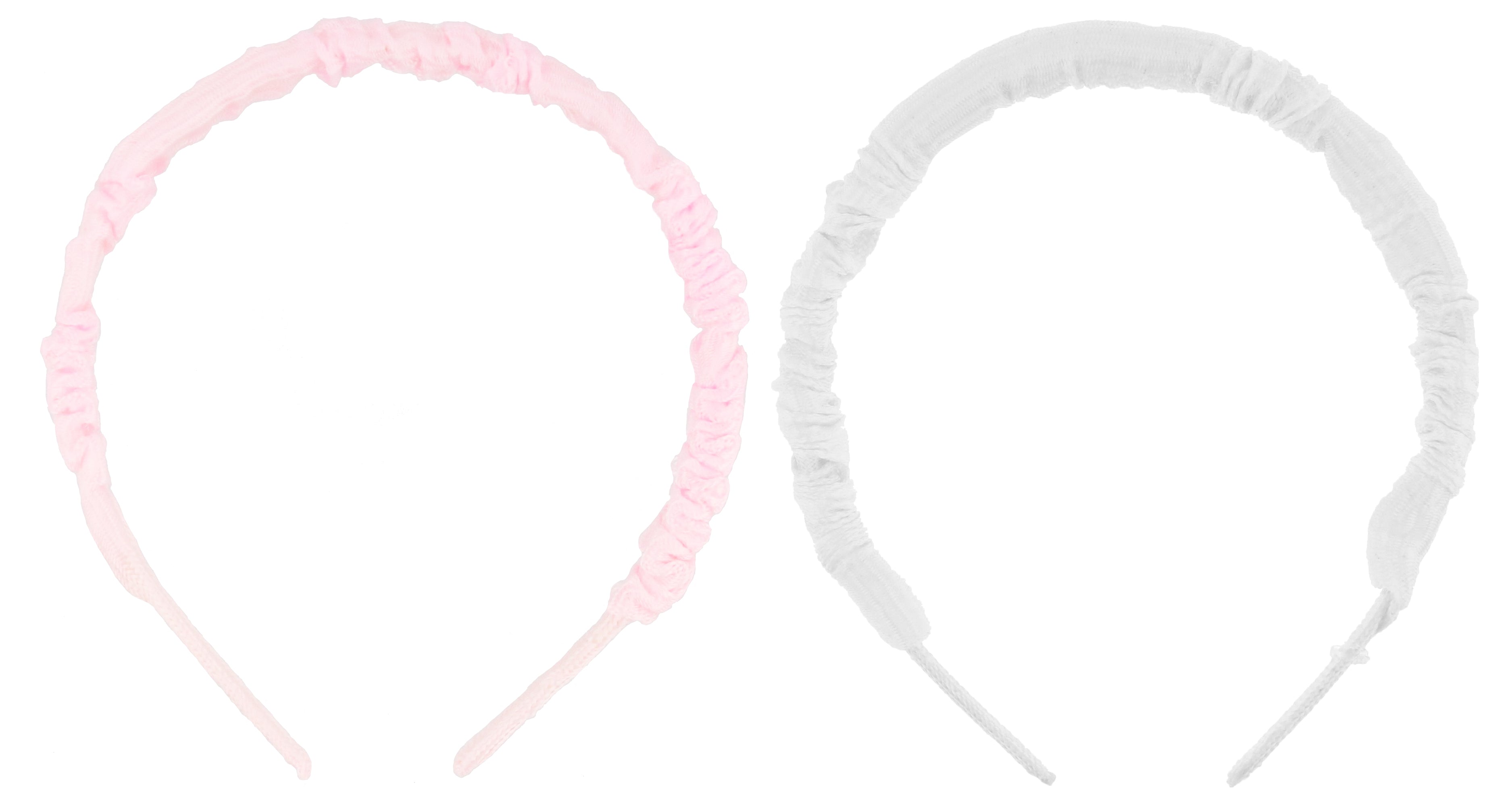 12mm Pastel Pairs of Satin Frilly Alicebands