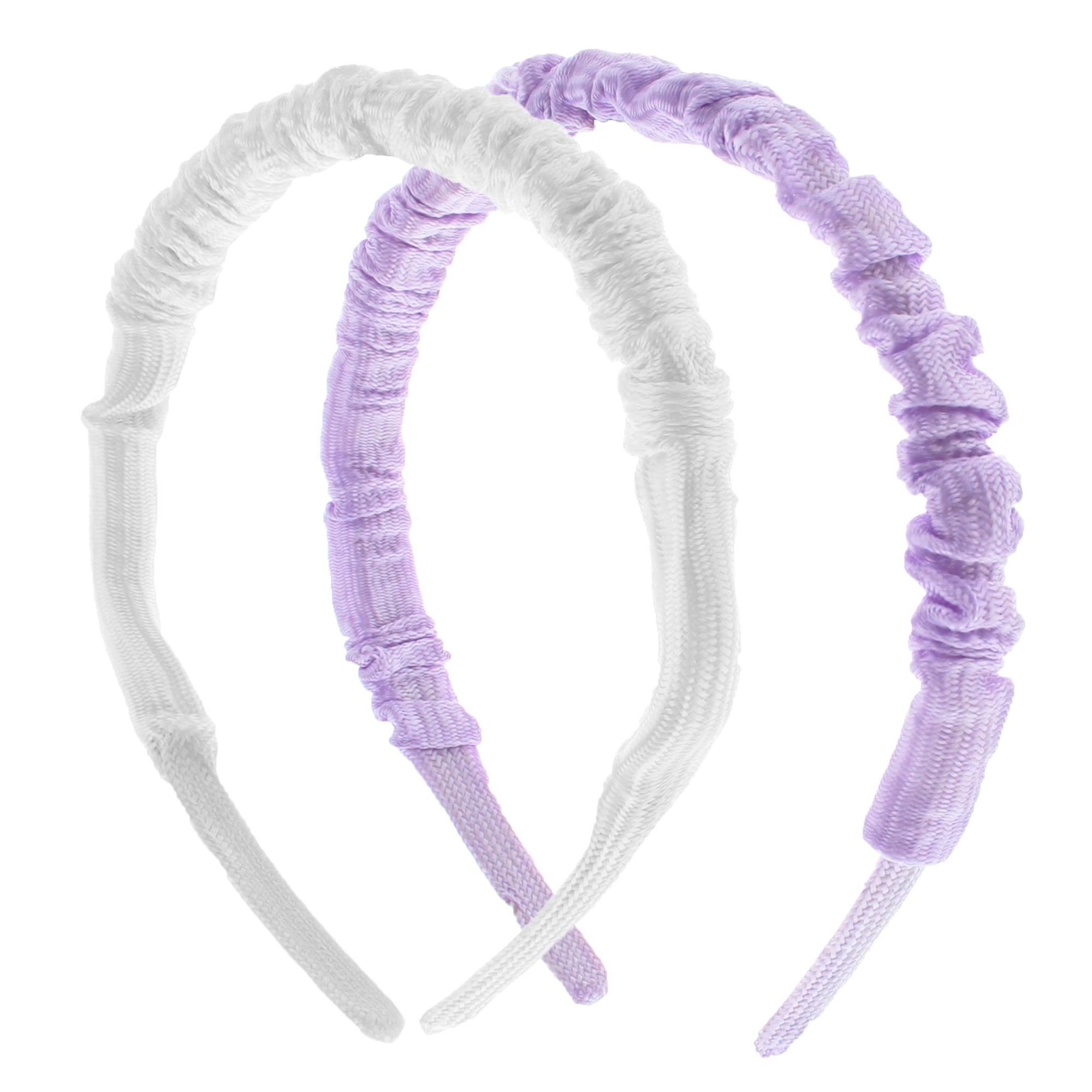 12mm Pastel Pairs of Satin Frilly Alicebands