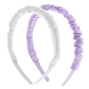 Assorted Pastel Pairs of 12mm of Satin Frilly Alicebands