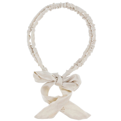 15mm Satin Frilly Double Aliceband with Bow