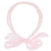 15mm Satin Frilly Double Aliceband with Bow