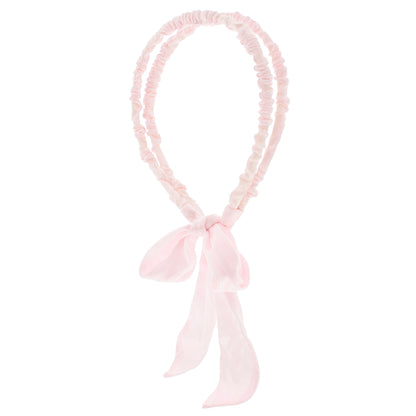 15mm Satin Frilly Double Aliceband with Bow